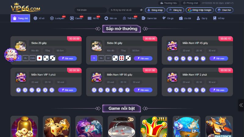 Giao diện nhà cái Vip66
